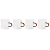 4 tasse en verre colore
