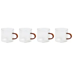 4 tasse en verre colore