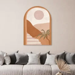 Toile arche palmier
