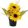 Tournesol artificiel en pot