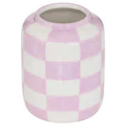 Vase ceramique damier