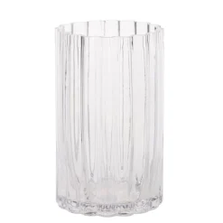 Vase en verre festonne