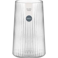 Vase en verre nervure