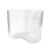 Vase verre strie asymetrique