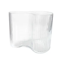 Vase verre strie asymetrique