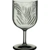 Verre a vin avec motif feuillage