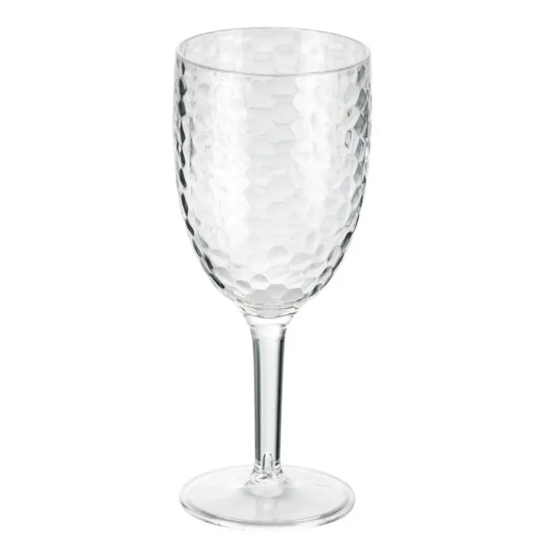 Verre a vin craquele transparent