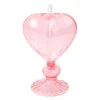 Verre en forme de coeur cotele
