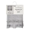 Vitrage poupette 2x60x160 gris