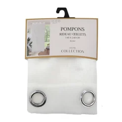 Voile Aillets pompons 140x240cm