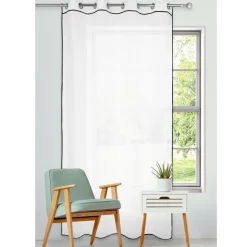 Voile oeillets noka 140x240cm bl